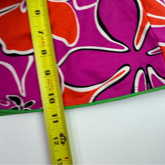 Super Cute Purple Red Floral Swim Skirt Skort - Picture 8 of 9